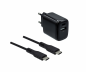 Preview: DINIC USB PD/QC 3.0 Ladeadapter inkl. C-C Kabel, schwarz 20W, 3,6V~5,9V/3A; 6~9V/2A; 9V~12V/1,5A